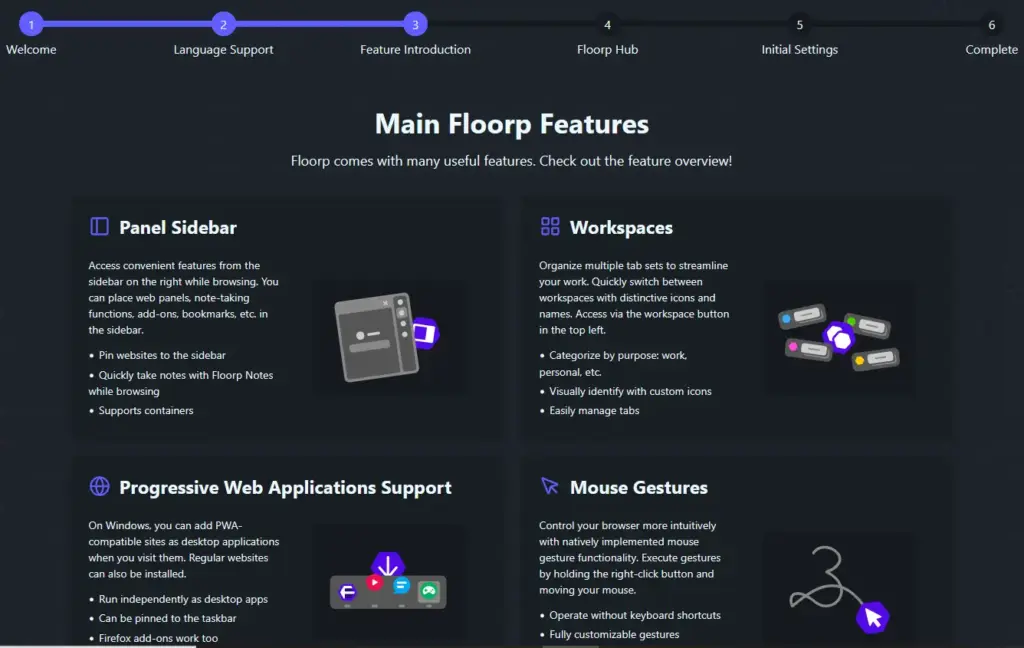 Floorp Main Features