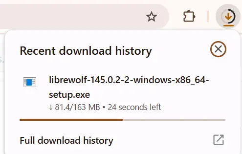 LibreWolf exe installer
